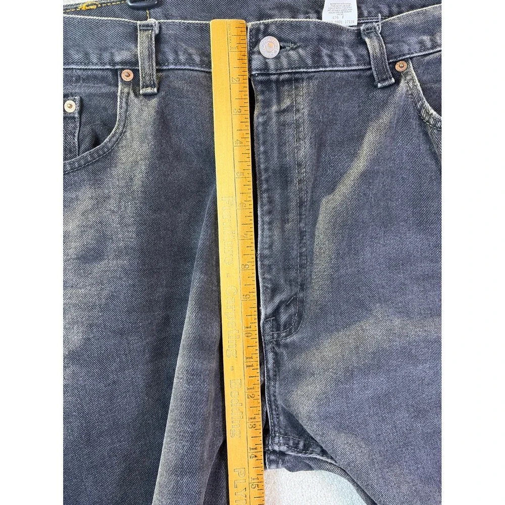 Vintage Levi's 505 Regular Fit Straight Leg Jeans Mens‎ 42x32 Faded Black Grunge